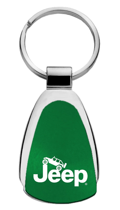 Jeep Climbing Teardrop Key Fob - Green