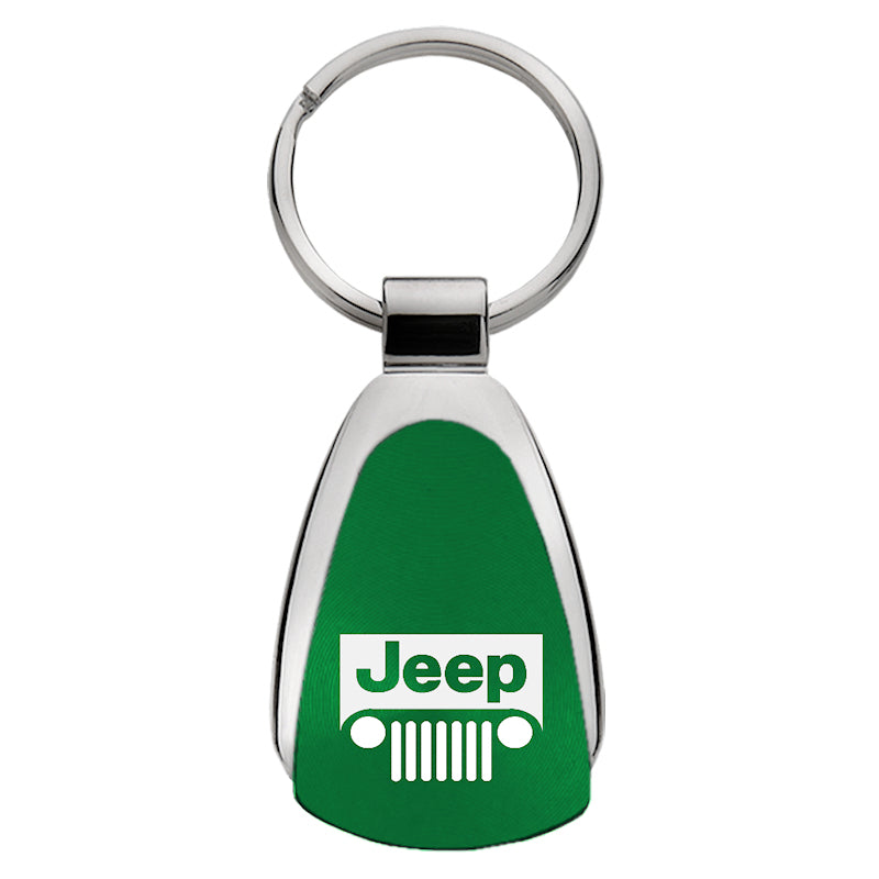 Jeep Grill Teardrop Key Fob - Green