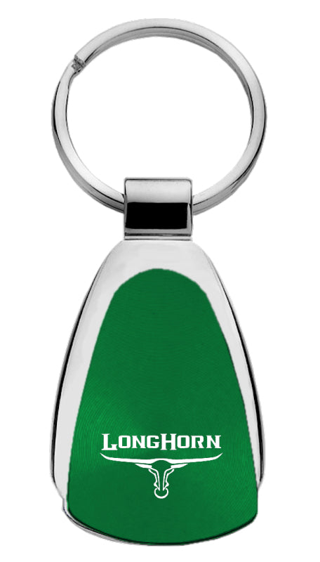 Ram Longhorn Skull Teardrop Key Fob - Green