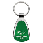 Mustang 5.0 Teardrop Key Fob - Green