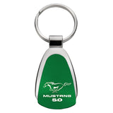 Mustang 5.0 Teardrop Key Fob - Green