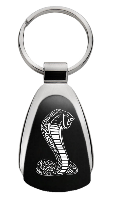 Mustang Cobra Teardrop Key Fob - Black