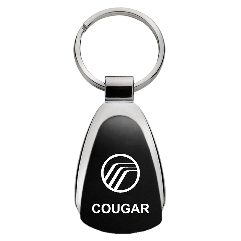 Mercury Cougar Teardrop Key Fob - Black