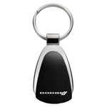 Dodge Stripe Teardrop Key Fob - Black