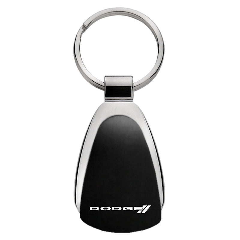 Dodge Stripe Teardrop Key Fob - Black