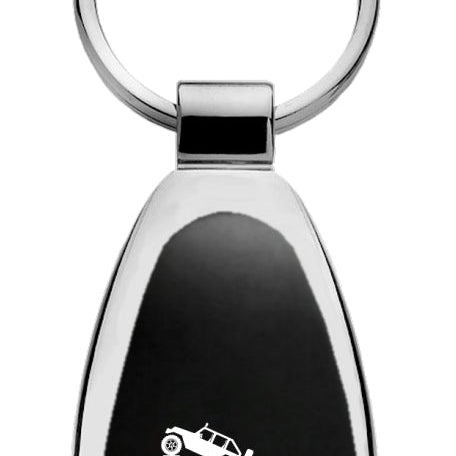 Jeep Climbing Teardrop Key Fob - Black