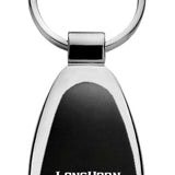 Ram Longhorn Skull Teardrop Key Fob - Black