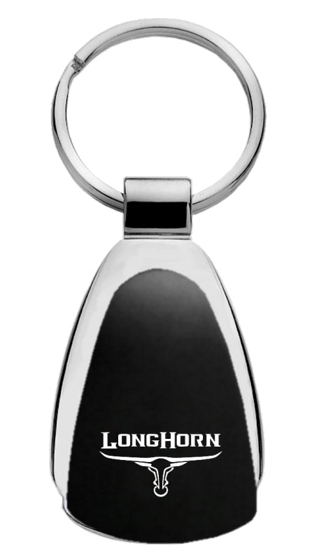 Ram Longhorn Skull Teardrop Key Fob - Black