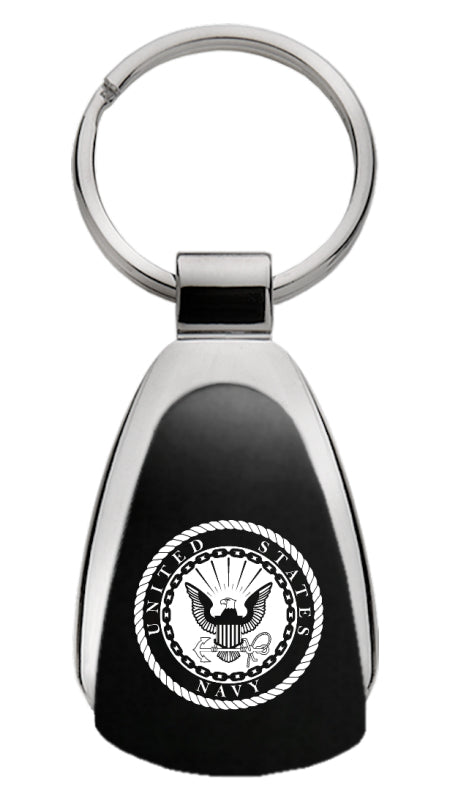 Military U.S. Navy Teardrop Key Fob - Black