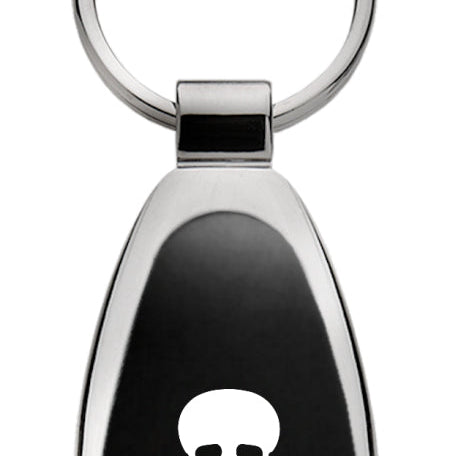 Novelty Skull Teardrop Key Fob - Black