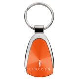 Lincoln Teardrop Key Fob - Orange
