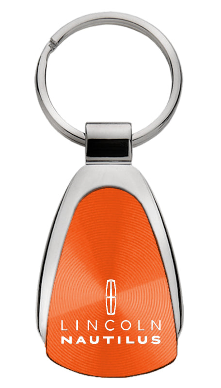 Lincoln Nautilus Teardrop Key Fob - Orange