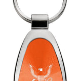 Military U.S. Navy Insignia Teardrop Key Fob - Orange