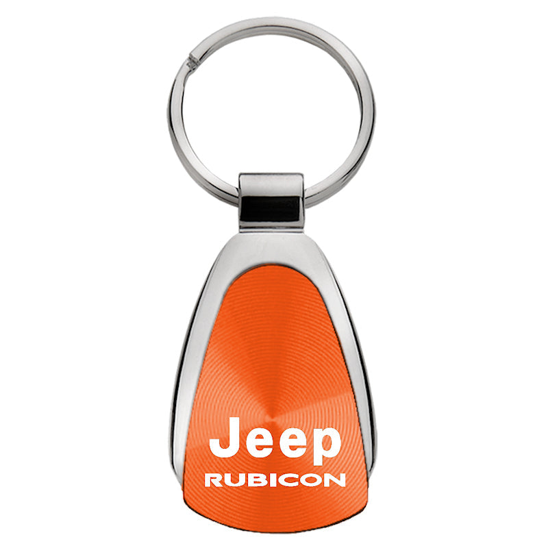 Jeep Rubicon Teardrop Key Fob - Orange