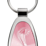 Mustang Cobra Teardrop Key Fob - Pink