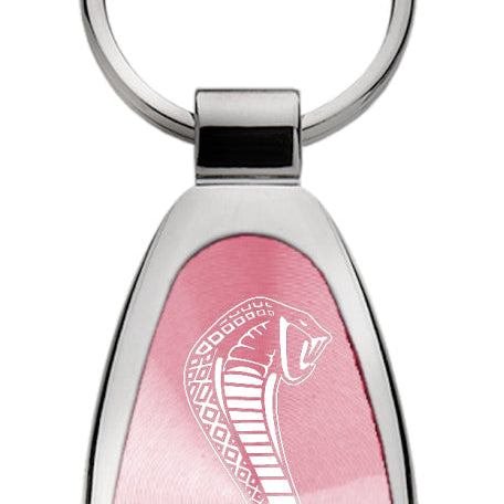 Mustang Cobra Teardrop Key Fob - Pink