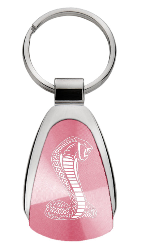 Mustang Cobra Teardrop Key Fob - Pink