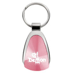 Plymouth Demon Teardrop Key Fob - Pink