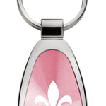 Novelty Fleur-De-Lis Teardrop Key Fob - Pink