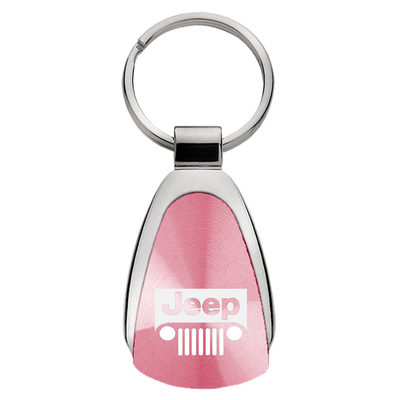 Jeep Grill Teardrop Key Fob - Pink