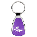 Plymouth Demon Teardrop Key Fob - Purple