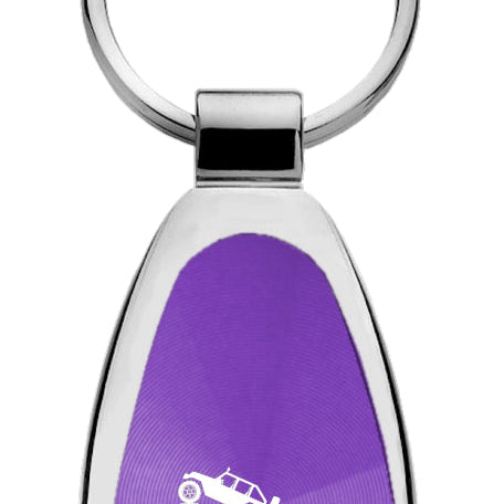 Jeep Climbing Teardrop Key Fob - Purple