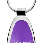 Ram Longhorn Skull Teardrop Key Fob - Purple