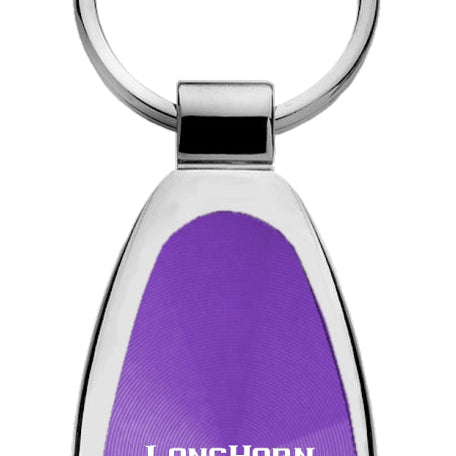 Ram Longhorn Skull Teardrop Key Fob - Purple