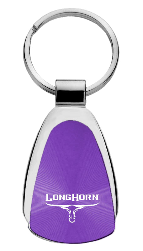 Ram Longhorn Skull Teardrop Key Fob - Purple