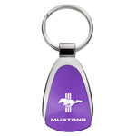 Mustang Tri-Bar Teardrop Key Fob - Purple