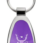 Military U.S. Navy Insignia Teardrop Key Fob - Purple