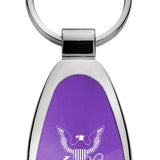 Military U.S. Navy Insignia Teardrop Key Fob - Purple