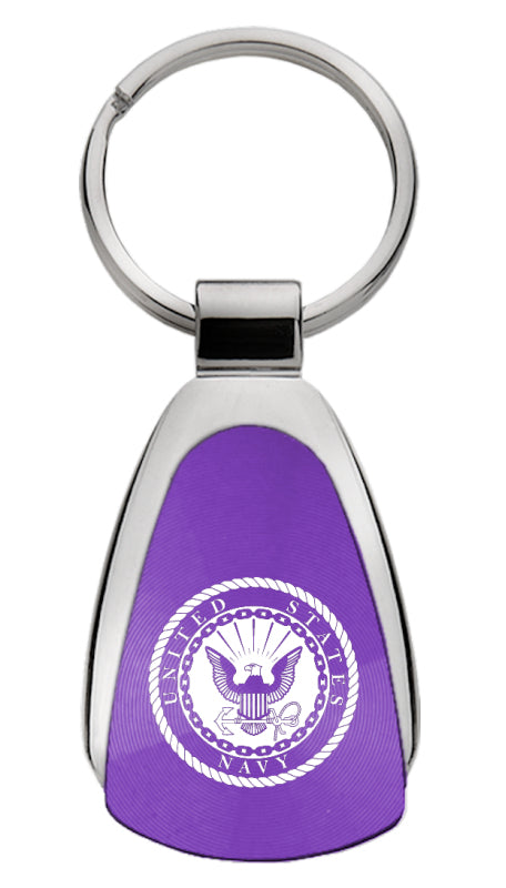 Military U.S. Navy Teardrop Key Fob - Purple