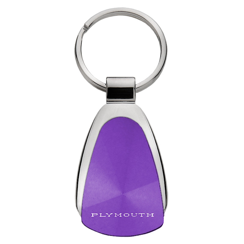 Plymouth Classic Teardrop Key Fob - Purple