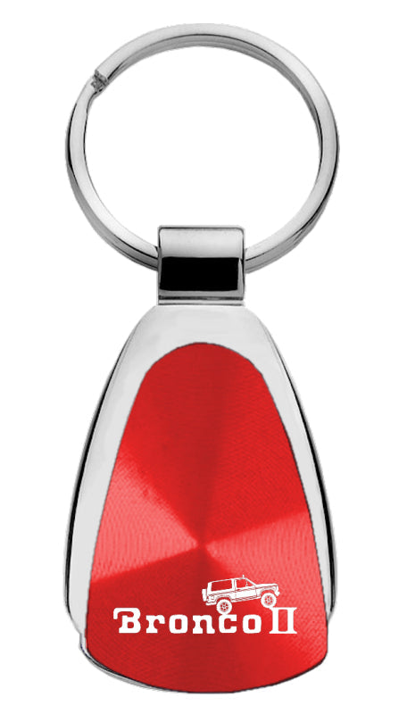 Ford Bronco II Climbing Teardrop Key Fob - Red