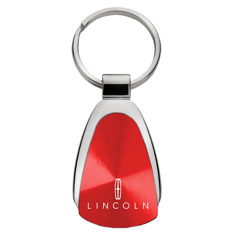 Lincoln Teardrop Key Fob - Red