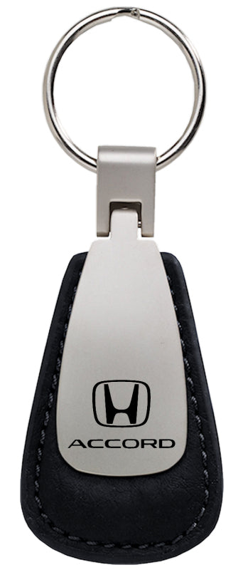 Honda Accord Leather Teardrop Key Fob - Black