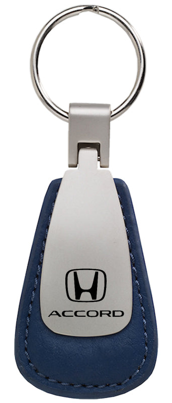 Honda Accord Leather Teardrop Key Fob - Blue