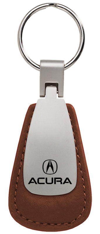 Acura Leather Teardrop Key Fob - Brown