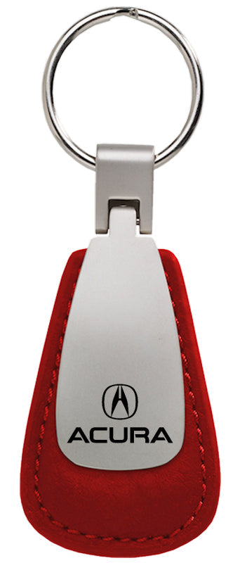 Acura Leather Teardrop Key Fob - Red