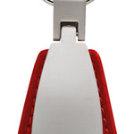 Blank Leather Teardrop Key Fob - Red