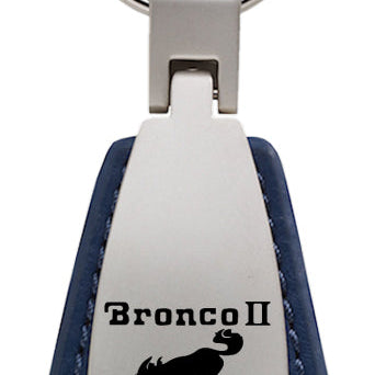 Ford Bronco II Leather Teardrop Key Fob - Blue