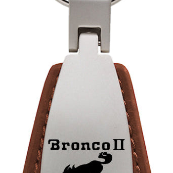 Ford Bronco II Leather Teardrop Key Fob - Brown