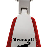 Ford Bronco II Leather Teardrop Key Fob - Red