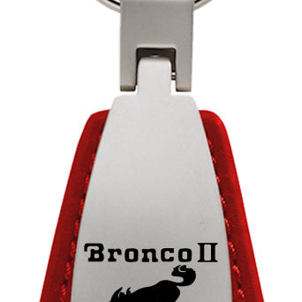 Ford Bronco II Leather Teardrop Key Fob - Red