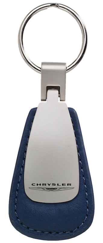 Chrysler Leather Teardrop Key Fob - Blue