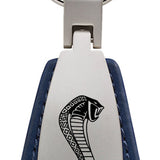 Mustang Cobra Leather Teardrop Key Fob - Blue