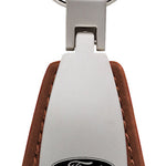 Ford Super Duty Leather Teardrop Key Fob - Brown