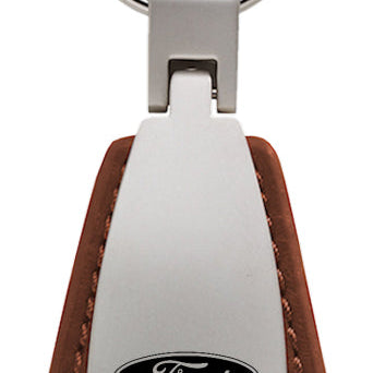 Ford Super Duty Leather Teardrop Key Fob - Brown