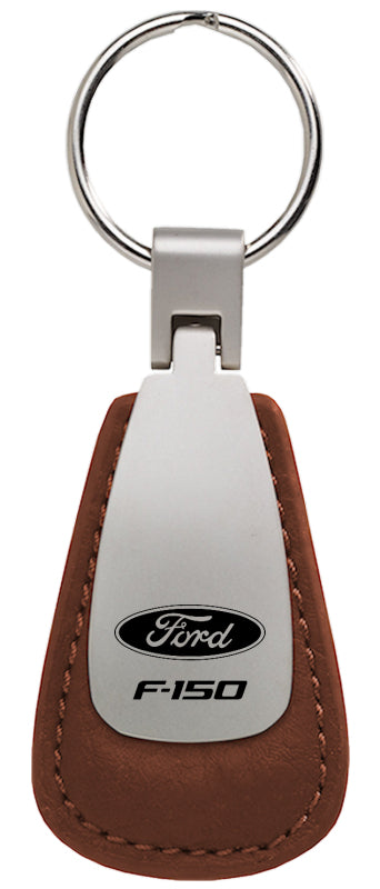 Ford F-150 Leather Teardrop Key Fob - Brown